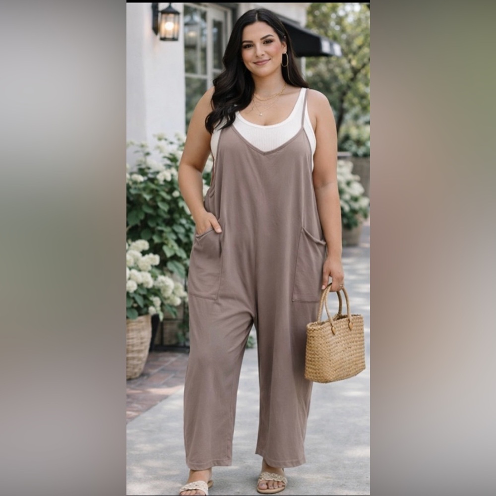 Women's Tan Jumpsuit